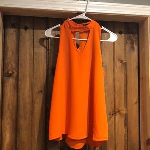 Orange dressy tank